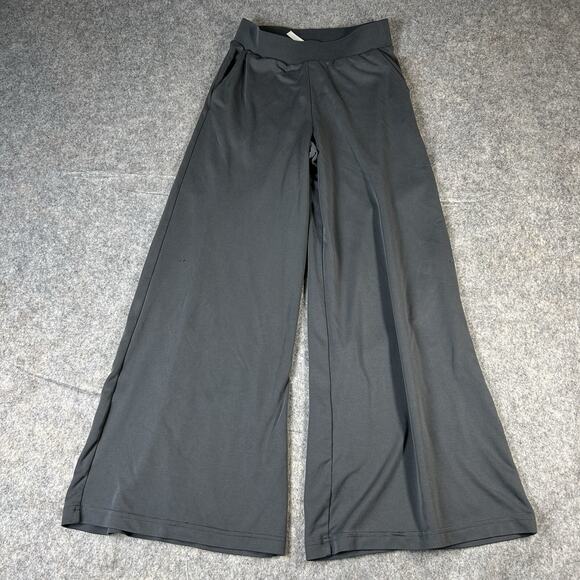 Fabletics Sleek Knit Wide Leg Pants Women’s XS Gray Stretch Athleisure Flaws - Picture 1 of 13